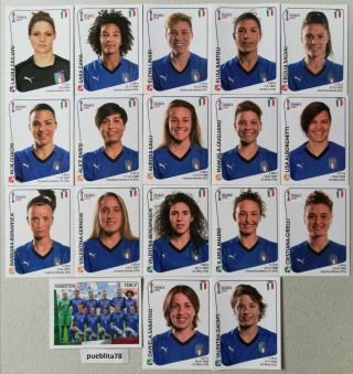 Panini Women World Cup France 2019 Italy Team 18 Stickers
