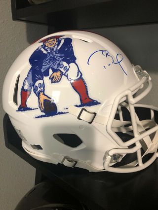 England Patriots Tom Brady Signed Full Size Authentic Speed Helmet Tristar