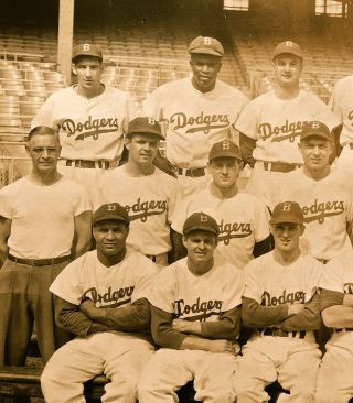 1949 BROOKLYN DODGERS LARGE TEAM PHOTO JACKIE ROBINSON CONVENTION 3
