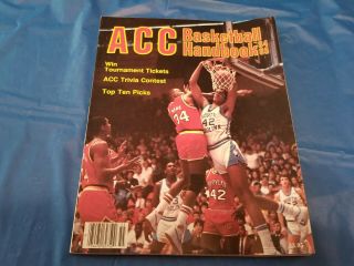 Acc Basketball Handbook 1984 - 85 Unc Tar Heels,  Maryland,  Len Bias