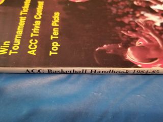 ACC Basketball Handbook 1984 - 85 UNC Tar Heels,  Maryland,  Len Bias 5