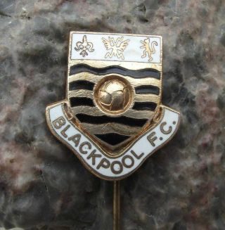 Antique Blackpool Football Club Bfc Soccer Crest Motif Emblem Shield Pin Badge
