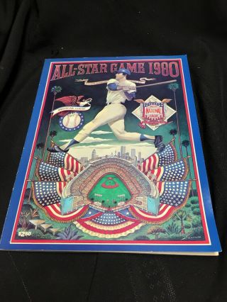1980 Mlb All Star Game Program Scorecard Dodger Stadium With Autographs