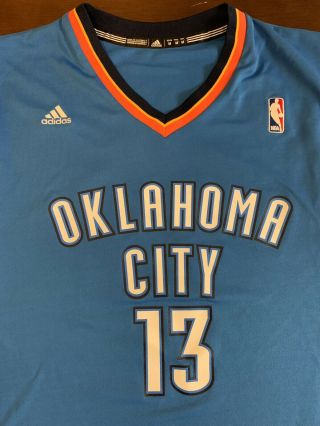 Rare Adidas NBA Oklahoma City Thunder James Harden Basketball Jersey 3