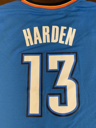 Rare Adidas NBA Oklahoma City Thunder James Harden Basketball Jersey 4