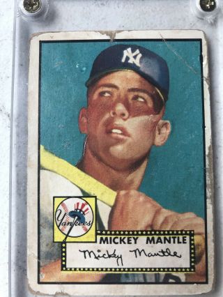 1952 Topps 311 Mickey Mantle Rookie Certification Of Authentication