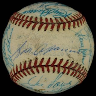 Fine 1959 American League All Star Signed Ball w/ Mickey Mantle Ted Williams JSA 6