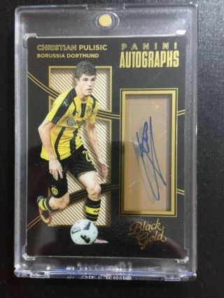 Christian Pulisic 2016 - 17 Panini Black Gold Autograph Rc Auto Dortmund Usa Dls
