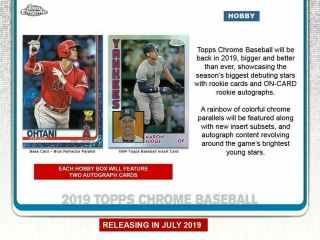 2019 Topps Chrome Baseball Factory Jumbo 8 - Box Case - Shipped Dbl Boxed