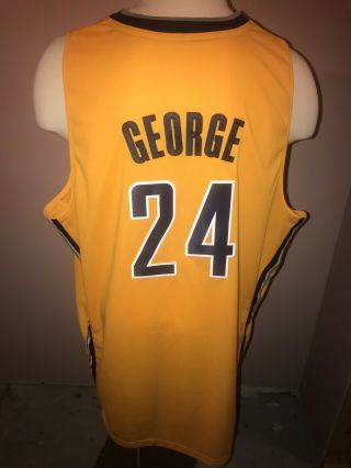 Adidas Men ' s 24 Paul George Indiana Pacers Jersey 2XL) Swingman Color Yellow 3