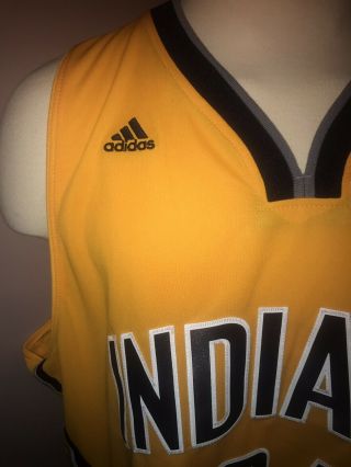 Adidas Men ' s 24 Paul George Indiana Pacers Jersey 2XL) Swingman Color Yellow 5