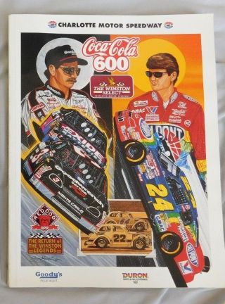 Charlotte Motor Speedway Coca Cola 600 Nascar Program With Patch May 1995