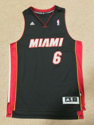 Lebron James Miami Heat Nickname Jersey Adidas Swingman King James Black Size L
