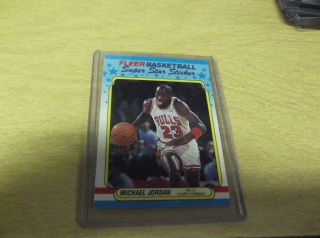 Michael Jordan 1988 - 89 Fleer Basketball 7 Sticker Insert Bulls