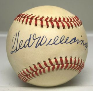 Ted Williams Single Signed Baseball Autographed Auto Jsa Loa Red Sox Hof