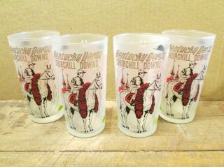 1962 Kentucky Derby Glass,  Set Of 4,  12 Ounce Julep Glasses