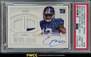 2014 National Treasures Prime Odell Beckham Jr.  Rookie Rc Auto /49 Psa 10 (pwcc)