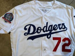 Authentic Game Worn 2018 Los Angeles Dodgers Henry Ramos 60thpatch Jersey Giants