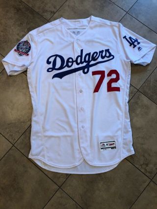 Authentic Game Worn 2018 Los Angeles Dodgers Henry Ramos 60thPatch Jersey Giants 2