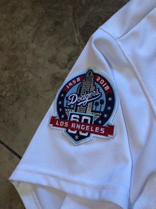 Authentic Game Worn 2018 Los Angeles Dodgers Henry Ramos 60thPatch Jersey Giants 4