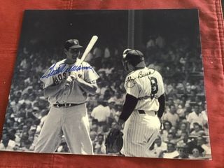 Ted Williams And Yogi Berra Autographed 8x10 Photo.  Certified