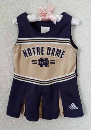 Adidas Notre Dame Baby Girls Size 12 Months Cheer Dress