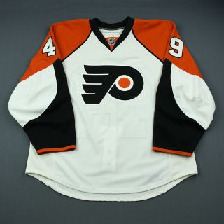 2009 - 10 Adrian Foster Philadelphia Flyers Game Issued Reebok Hockey Jersey