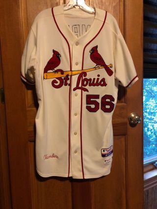 2013 St Louis Cardinals Adron Chambers Post Season Game Issued Authentic Jersey
