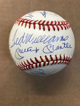 500 Home Run Club Signed Baseball Mickey Mantle Ted Williams,  9 JSA 9