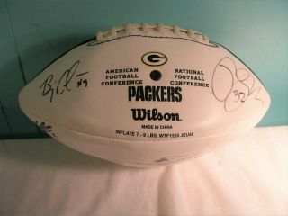 Wilson Nfl Green Bay Packers Football Autograph Hand Signed By 9 Packers Players