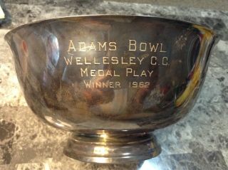 The Wellesley Country Club Adams Bowl Medal Play Winner Wellesley Hills Ma Rare