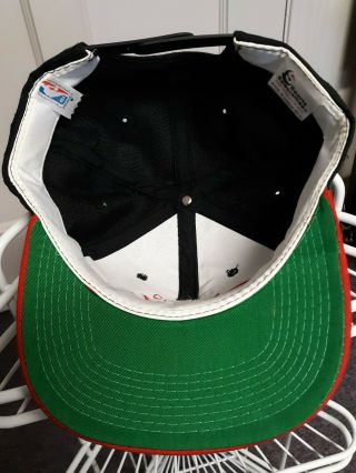 Vintage Chicago Bulls Sports Specialties Black Red Script Snapback Cap Hat 8