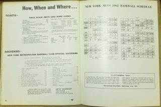 1962 York Mets Official Yearbook, 6