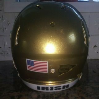 Notre Dame Full Size Riddell Speed Football Helmet Metallic Gold - Large - Irish 2