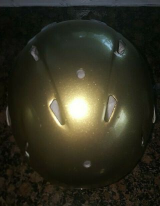 Notre Dame Full Size Riddell Speed Football Helmet Metallic Gold - Large - Irish 5
