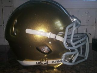 Notre Dame Full Size Riddell Speed Football Helmet Metallic Gold - Large - Irish 7