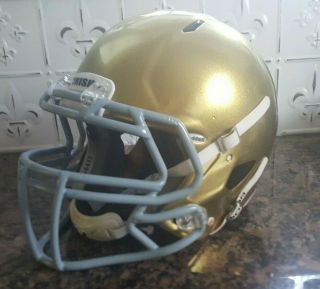 Notre Dame Full Size Riddell Speed Football Helmet Metallic Gold - Large - Irish 8