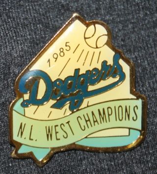 1985 Vintage Los Angeles Dodgers Nlds N.  L.  West Champions Mlb Lapel Hat Pin