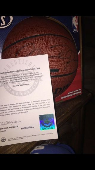 Michael Jordan Autographed Basketball With Proof Of Authenticity
