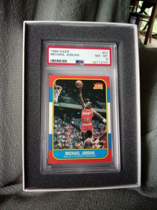1986 Fleer Michael Jordan 57 Rookie Card Psa 8 Awesome Card