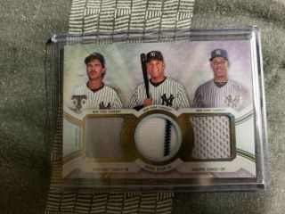 2018 Topps Triple Threads Ny Yankees Triple Patch Mattingly Jeter Judge 28/36