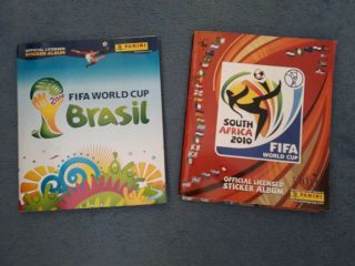 2 Panini World Cup Sticker Albums: 2010/2014 - Fully Complete
