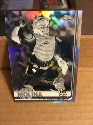 Yadier Molina 2019 Topps Chrome Negative Refractor St Louis Cardinals