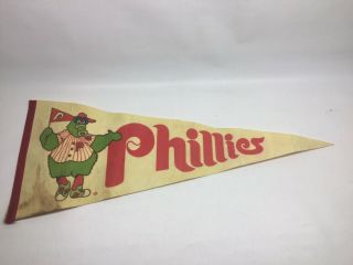 Vintage Philadelphia Phillies Phillie Phanatic Felt Pennant