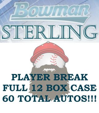 Jordyn Adams 2019 Bowman Sterling Full Case Player Break Angels Auto 12 Box