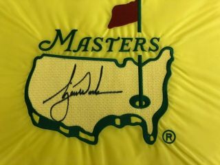 1997 Masters Flag Autographed By Tiger Woods