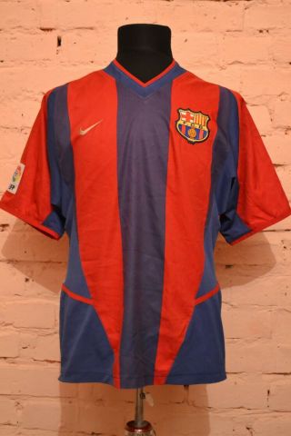 Vintage Barcelona Home Football Shirt 2002/2003 Soccer Jersey Camiseta Nike