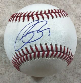 Bobby Bradley Autographed Majior League Baseball.  Cleveland Indians
