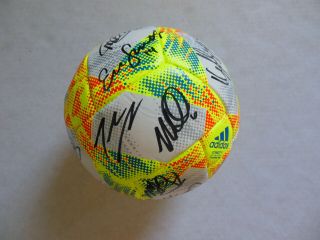 2019 USA NATIONAL WOMEN WORLD CUP USWNT TEAM SIGNED SOCCER BALL w/COA 24 AUTOS 7