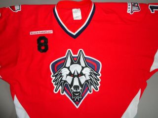 Red SEWN Lone Star Wolves 19 McNeil Hockey Jersey Adult M US SHP 2
